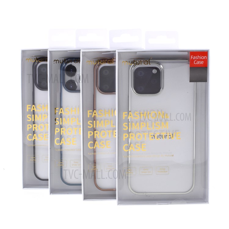 MUTURAL Transparent Hard PC Phone Protective Cover Case for iPhone 12 Pro Max - Black-8
