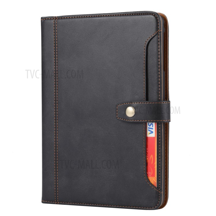 PU Leather Tablet Case + Pen Slot with Wallet Stand Design for iPad Mini 1/2/3/4/(2019) - Black-2