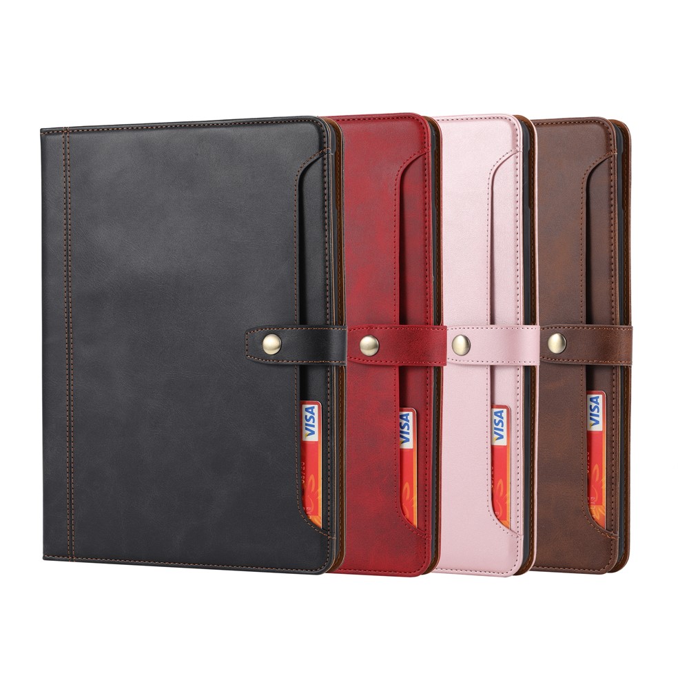 PU Leather Wallet Tablet Case with Pen Slot for iPad Air (2013)/Air 2/9.7-inch (2017)/9.7-inch (2018) - Black-6