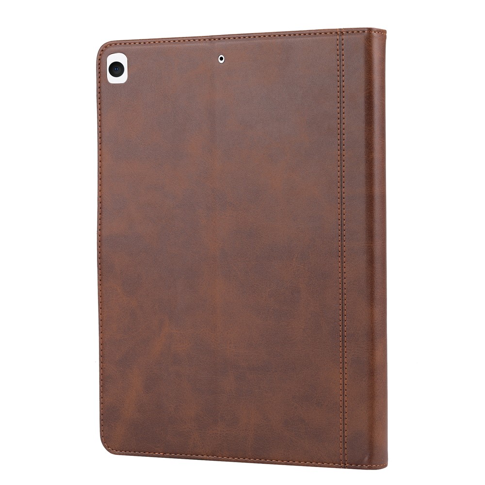 Diseño de Stand de Billetera Case de Tableta de Cuero PU Para Ipad 10.2 (2020) - Marrón-3