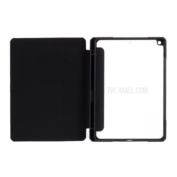 MUTURAL PC+TPU + Glass Back Panel Full Protection Tablet Cover for iPad 10.2 (2019)/(2020) - Black-10