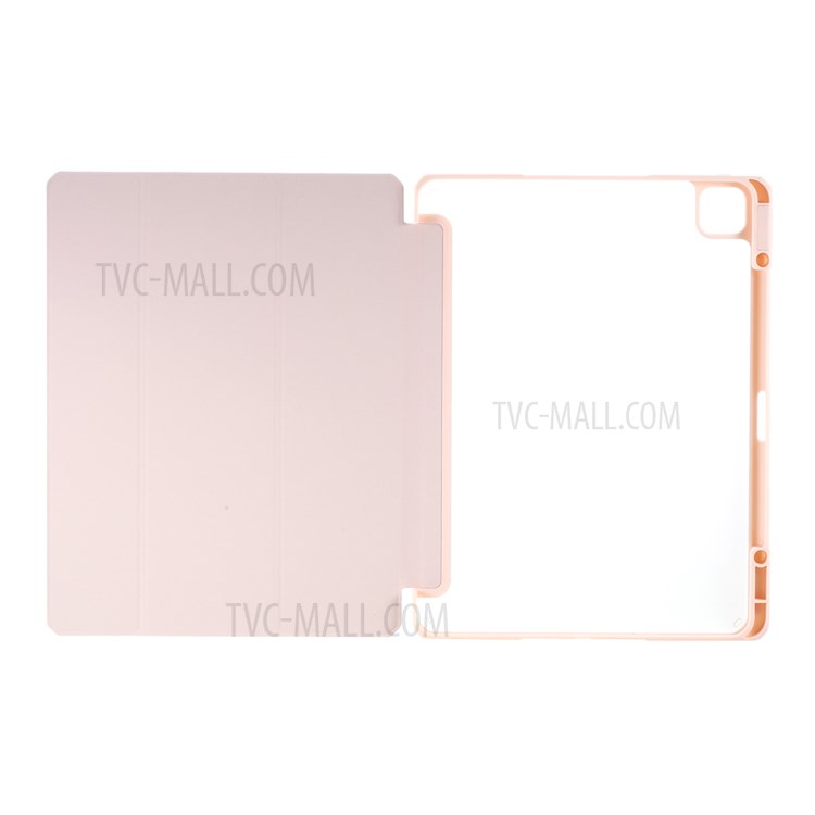 MUTURAL Full Protection PC+TPU + Glass Back Panel Tablet Cover for iPad Pro 12.9-inch (2020) - Pink-7