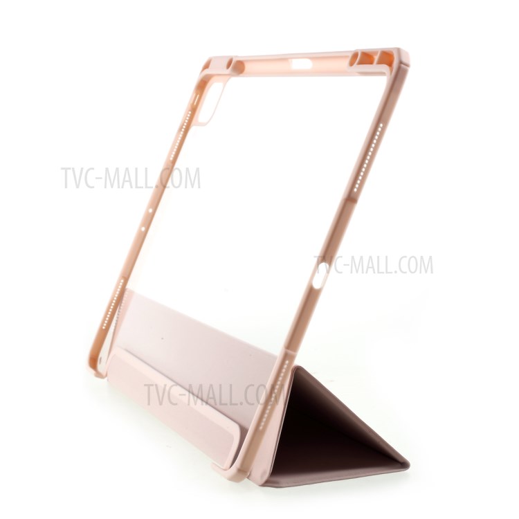 MUTURAL Full Protection PC+TPU + Glass Back Panel Tablet Cover for iPad Pro 12.9-inch (2020) - Pink-8