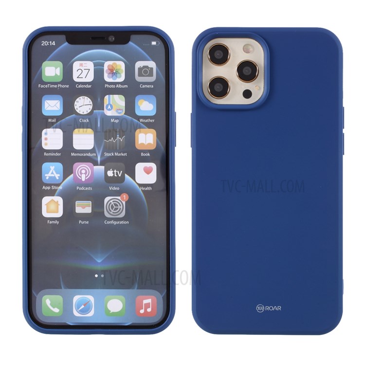 ROAR All Day Jelly Series Matte Skin TPU Phone Case for iPhone 12 Pro / iPhone 12 - Blue-1