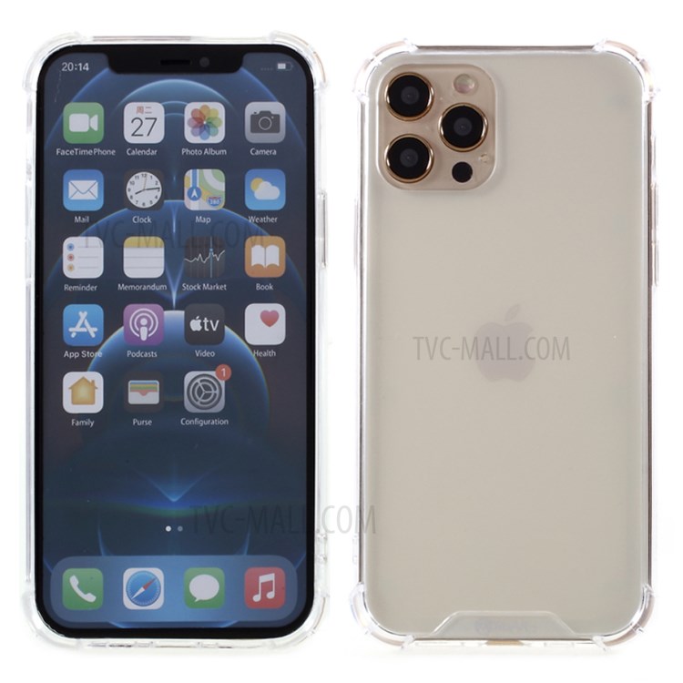 ROAR Amour Acrylic+TPU Air Cushion Shock-resistant Clear Phone Case for iPhone 12/12 Pro-1
