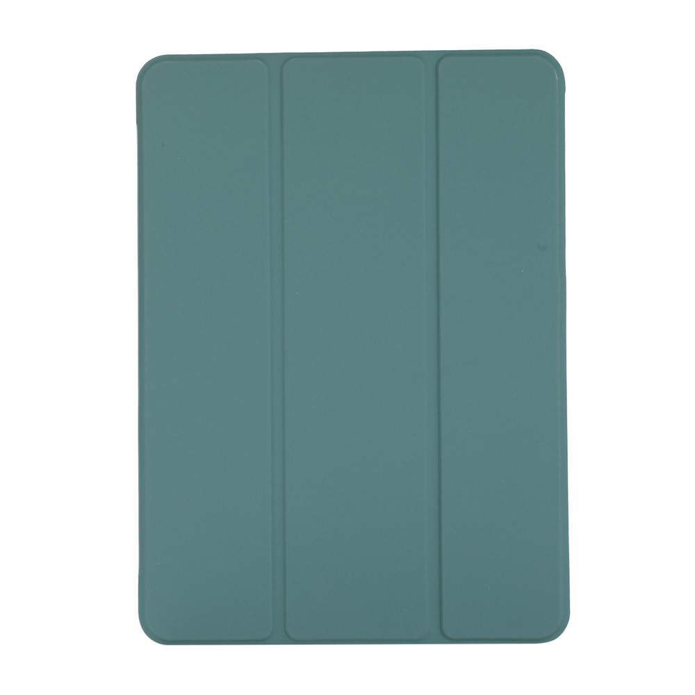 PC + PU Leather Tri-fold Stand for iPad Pro 11-inch (2020) Protector Tablet Case - Dark Green-2