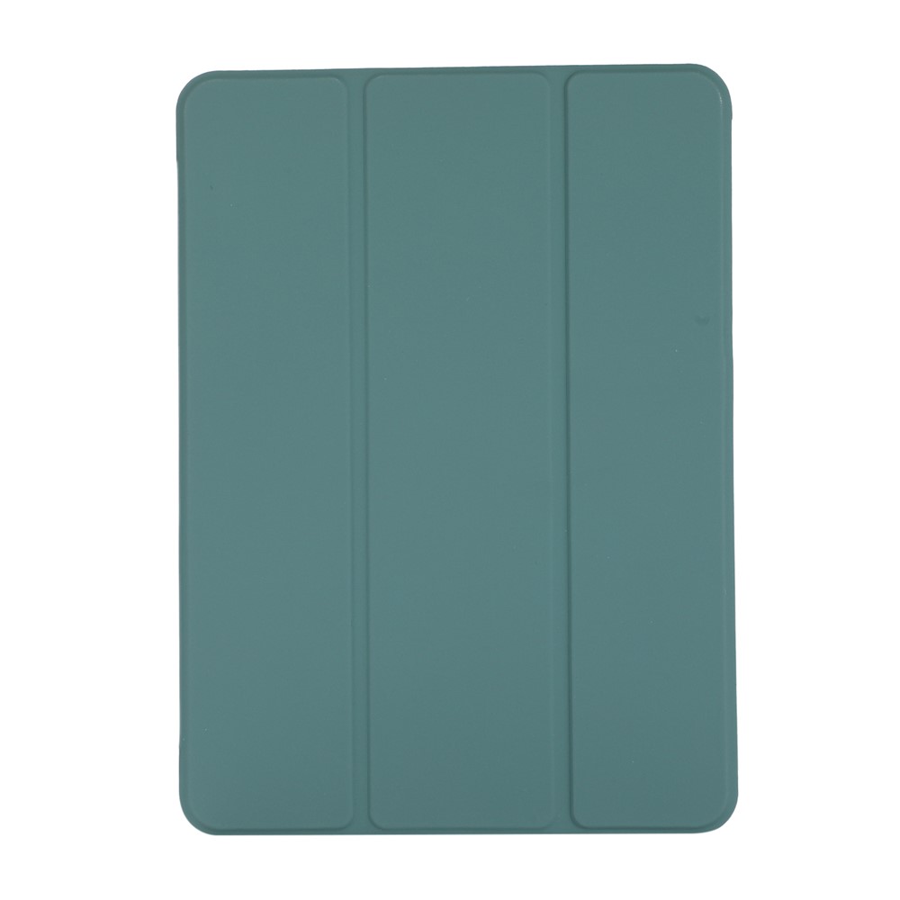 PC + PU in Pelle Tri-fold Stand Per Ipad Pro 11 Pollici (2020) Case di Tablet Protettore - Verde Scuro-2