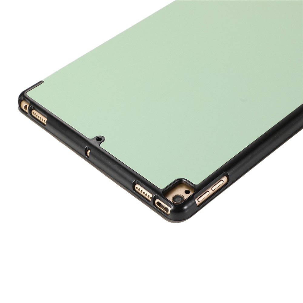 Tri-Fold Stand Para IPad 10.2 (2020) / (2019) Funda De Cuero De La Tableta PU - Verde Claro-11