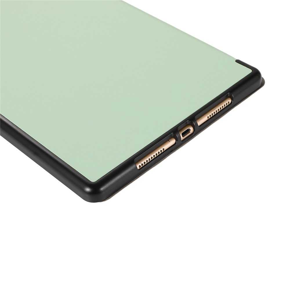 Tri-Fold Stand Para IPad 10.2 (2020) / (2019) Funda De Cuero De La Tableta PU - Verde Claro-12