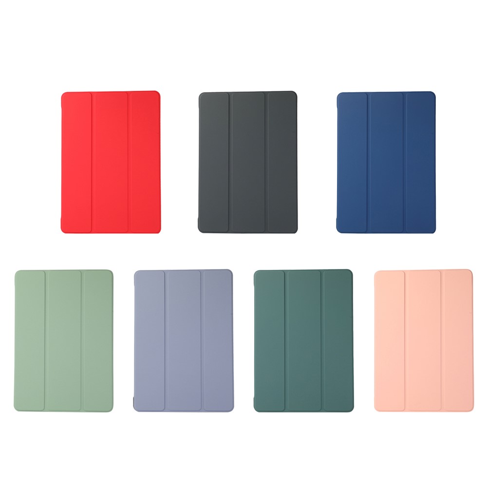 Tri-Fold Stand Para IPad 10.2 (2020) / (2019) Funda De Cuero De La Tableta PU - Verde Claro-13