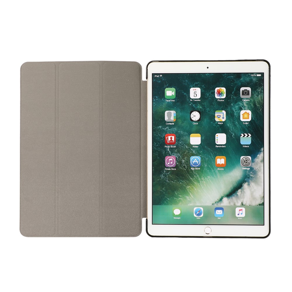 Tri-Fold Stand Para IPad 10.2 (2020) / (2019) Funda De Cuero De La Tableta PU - Verde Claro-8