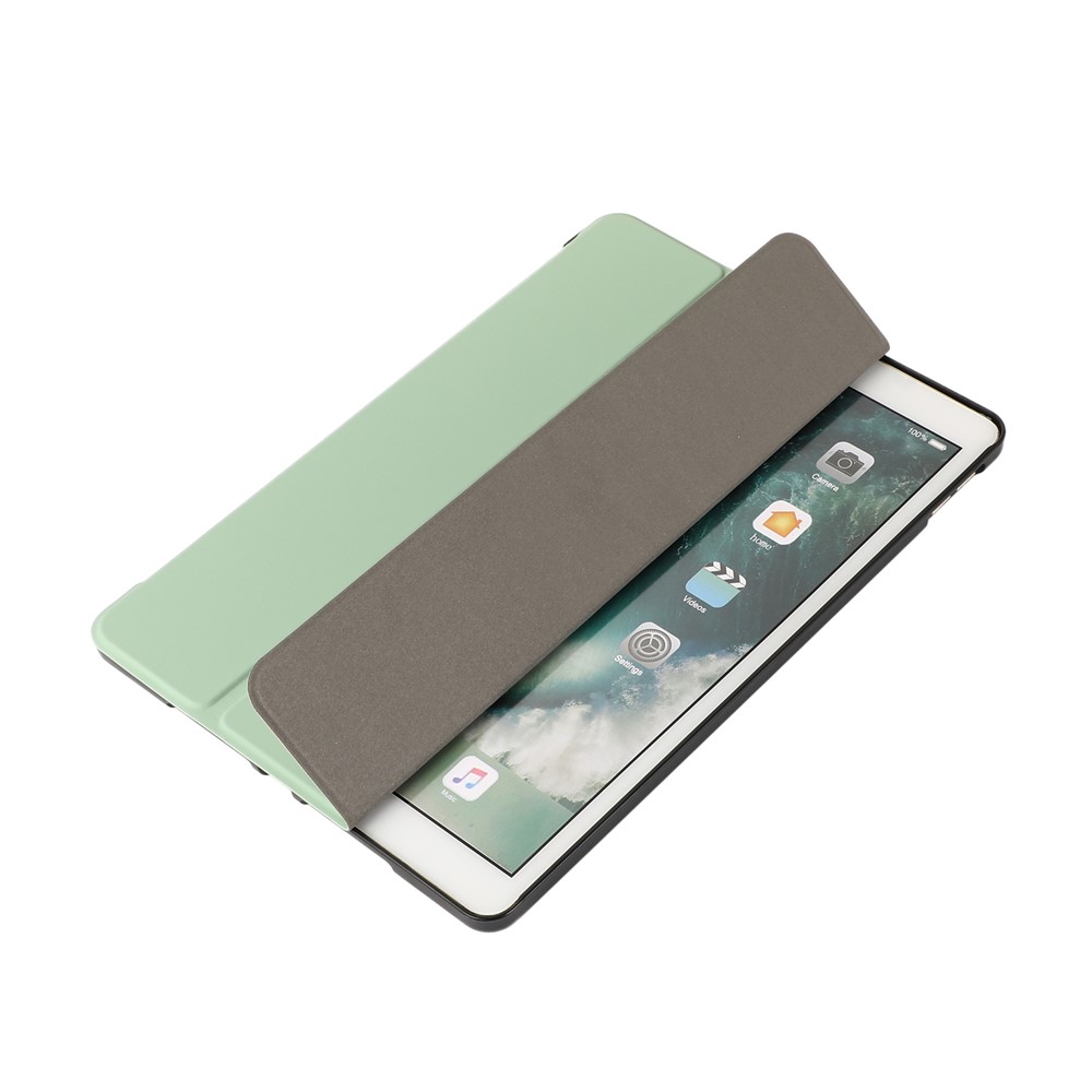 Tri-Fold Stand Para IPad 10.2 (2020) / (2019) Funda De Cuero De La Tableta PU - Verde Claro-9