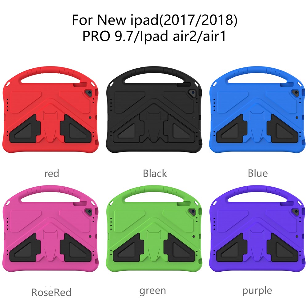 Handheld Design Shock-Absorbed Kickstand EVA Case for iPad 9.7-inch (2017)/(2018) - Black-5