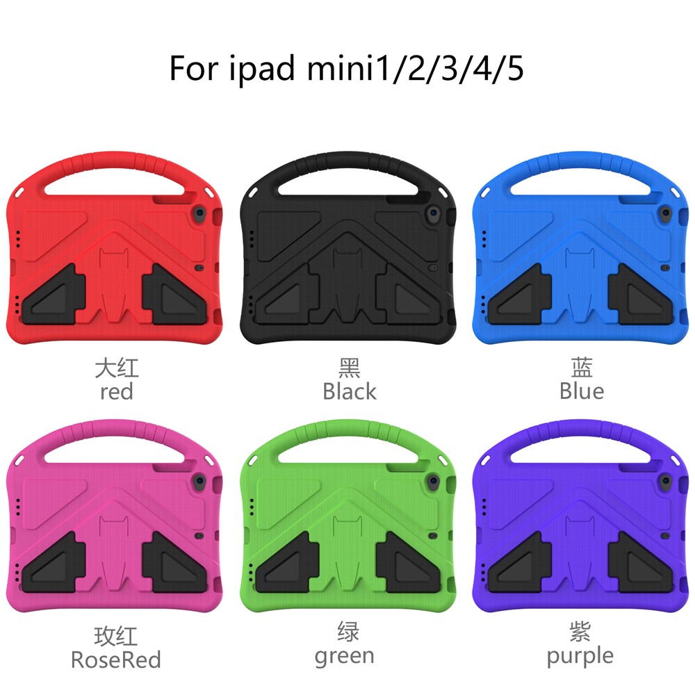 Projeto de Kickstand Design de Choque de Choque de Mão EVA Caso Para Ipad Mini 4/(2019) 7,9 Polegadas - Preto-5