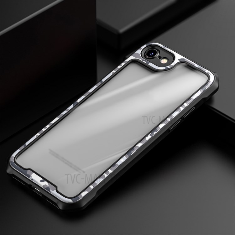 IPAKY Camouflage Series Soft TPU + PC Cell Phone Protective Case for iPhone SE (2nd Generation)/8 4.7 inch/7 4.7 inch - Black-1