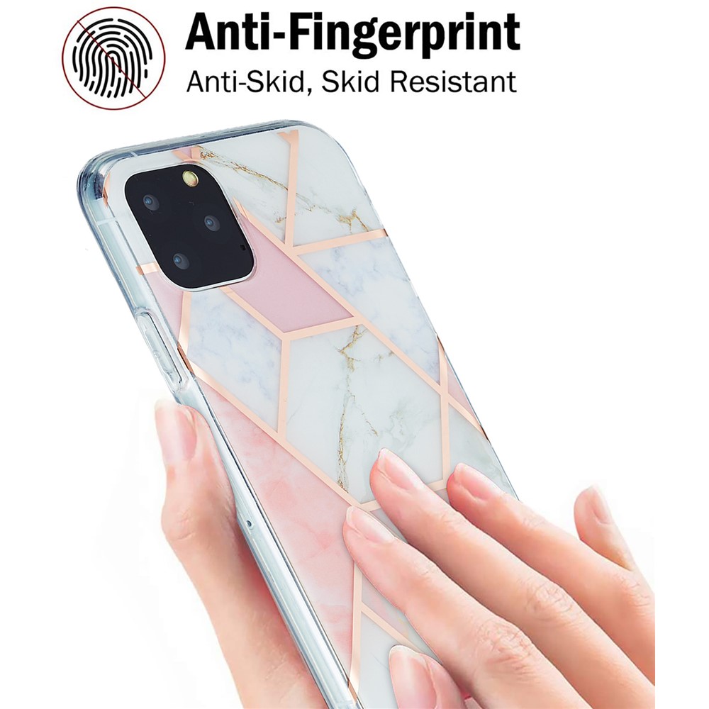 Marble Pattern Electroplating IMD 2.0mm TPU Case Cover for iPhone 11 Pro 5.8 inch - Style A-3