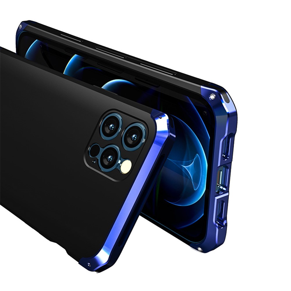 Guard Series Shockproof Metal Detachable 2-in-1 Case for iPhone 12 Pro Max - Blue-12