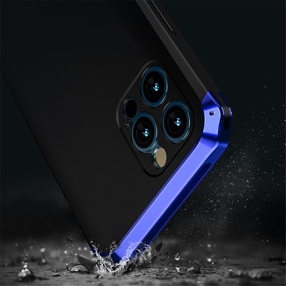 Guard Series Shockproof Metal Detachable 2-in-1 Case for iPhone 12 Pro Max - Blue-5