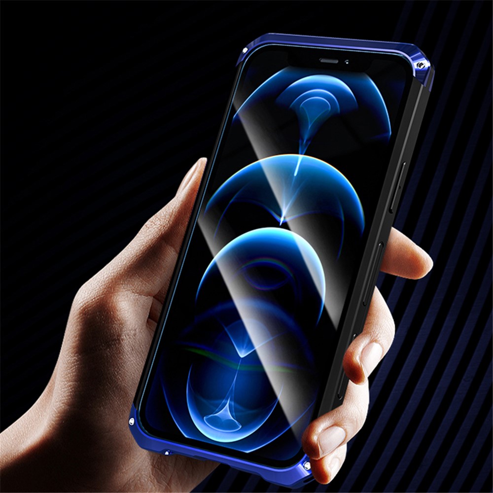 Guard Series Shockproof Metal Detachable 2-in-1 Case for iPhone 12 Pro Max - Blue-6