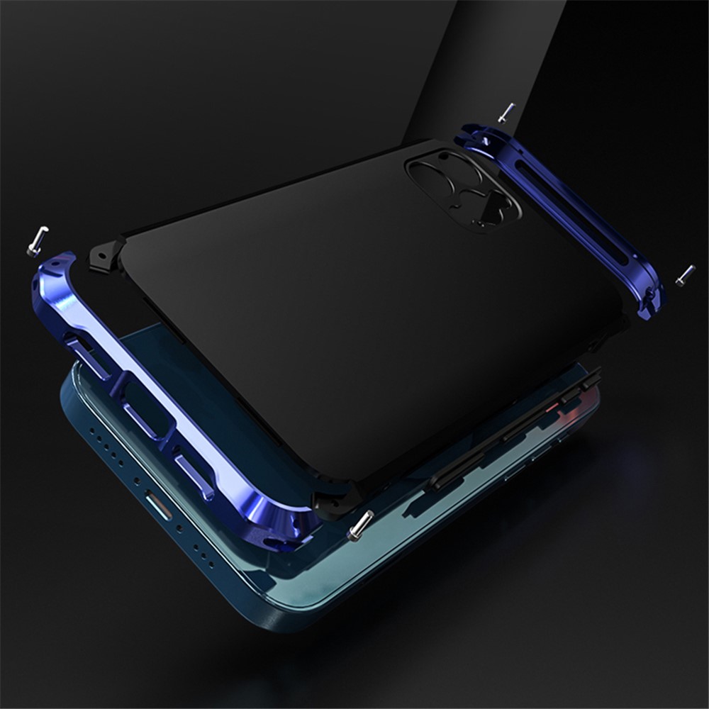 Guard Series Shockproof Metal Detachable 2-in-1 Case for iPhone 12 Pro Max - Blue-7