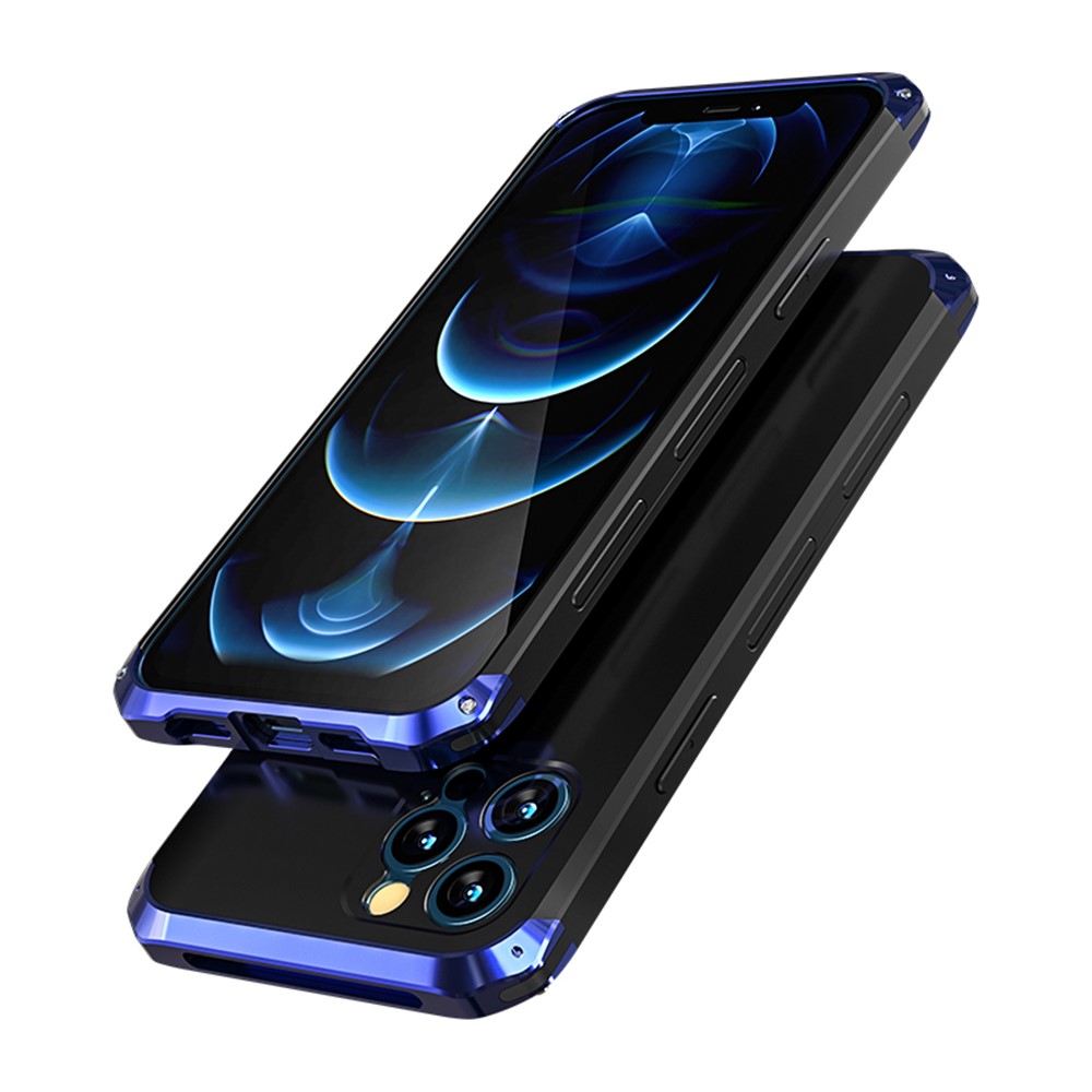 Guard Series Shockproof Metal Detachable 2-in-1 Case for iPhone 12 Pro Max - Blue-9