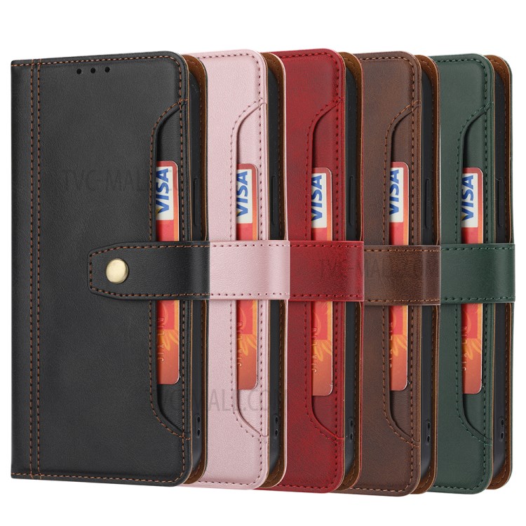 Leather Wallet Stand Phone Shell for iPhone XR 6.1 inch Case - Black-6