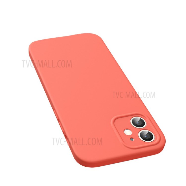 USAMS US-BH731 Precise Hole Opening Magnet Liquid Silicone Protective Case for iPhone 12 mini - Orange-3