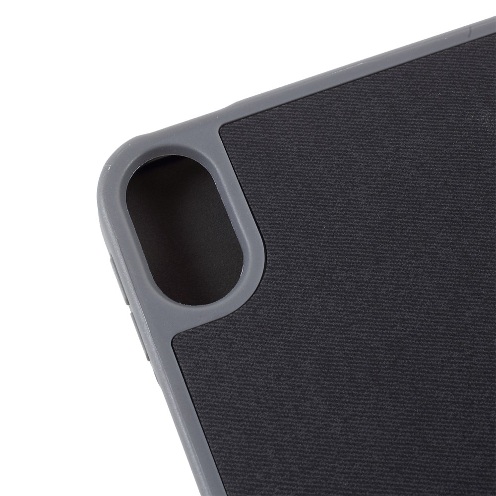 MUTURAL Origami Stand Design Leather Case with Pen Slot for iPad Air (2020) - Black-11