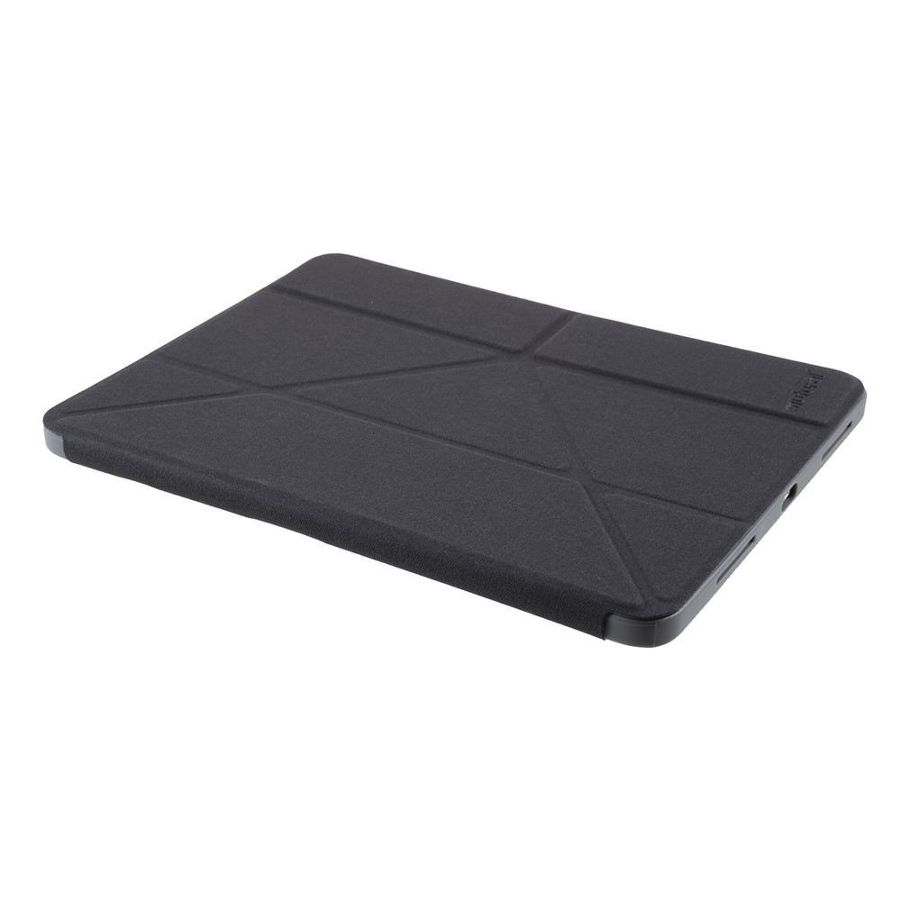 MUTURAL Origami Stand Design Leather Case with Pen Slot for iPad Air (2020) - Black-3
