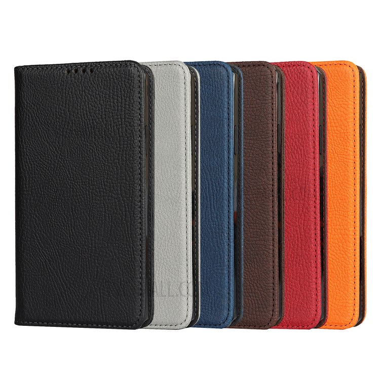 Litchi Skin Genuine Leather TPU Stand Shell for iPhone XR 6.1 inch Detachable 2 in 1 Case - Black-12