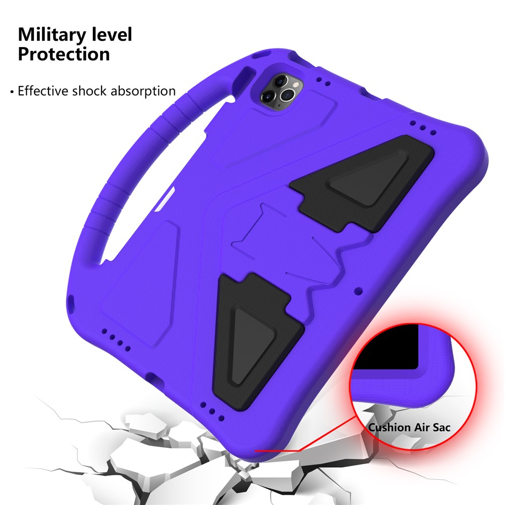 Anti-shock Pen Slot Handle EVA Tablet Stand Case for iPad Air (2020)/iPad Pro 11-inch (2020)/(2018) - Purple-5