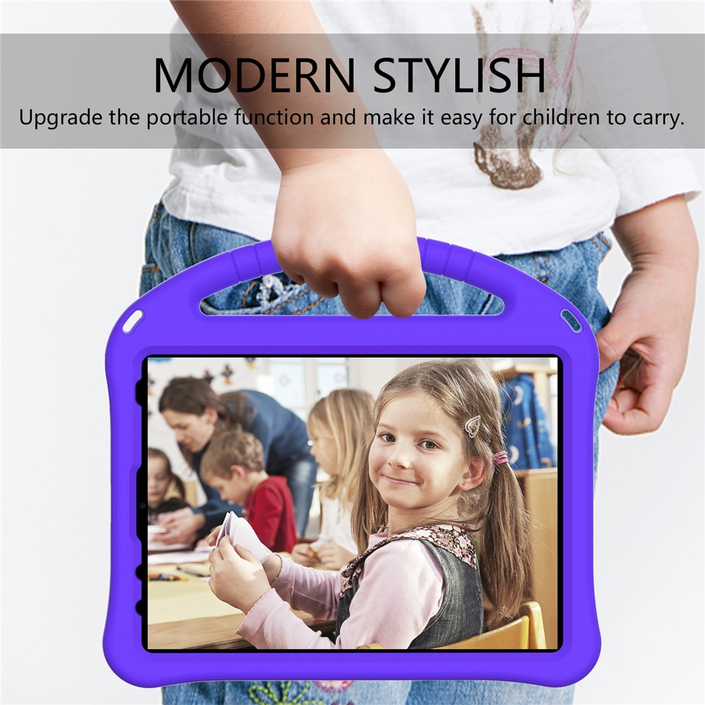 Anti-shock Pen Slot Handle EVA Tablet Stand Case for iPad Air (2020)/iPad Pro 11-inch (2020)/(2018) - Purple-6