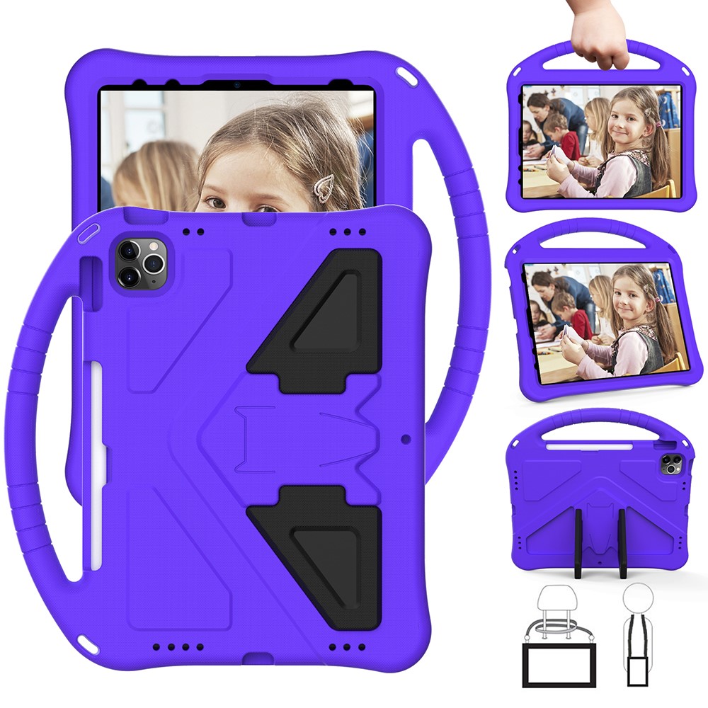 Anti-shock Pen Slot Handle EVA Tablet Stand Case for iPad Air (2020)/iPad Pro 11-inch (2020)/(2018) - Purple-7