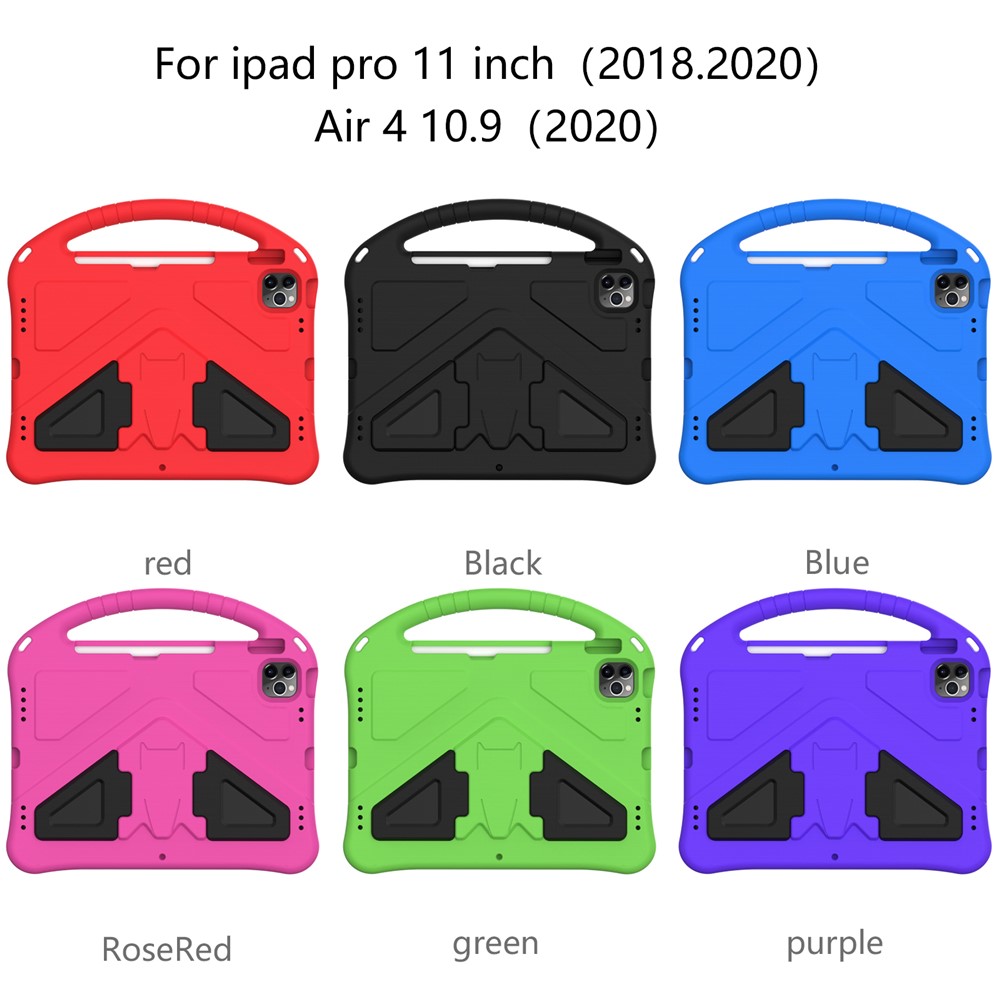 Anti-shock Pen Slot Handle EVA Tablet Stand Case for iPad Air (2020)/iPad Pro 11-inch (2020)/(2018) - Purple-8