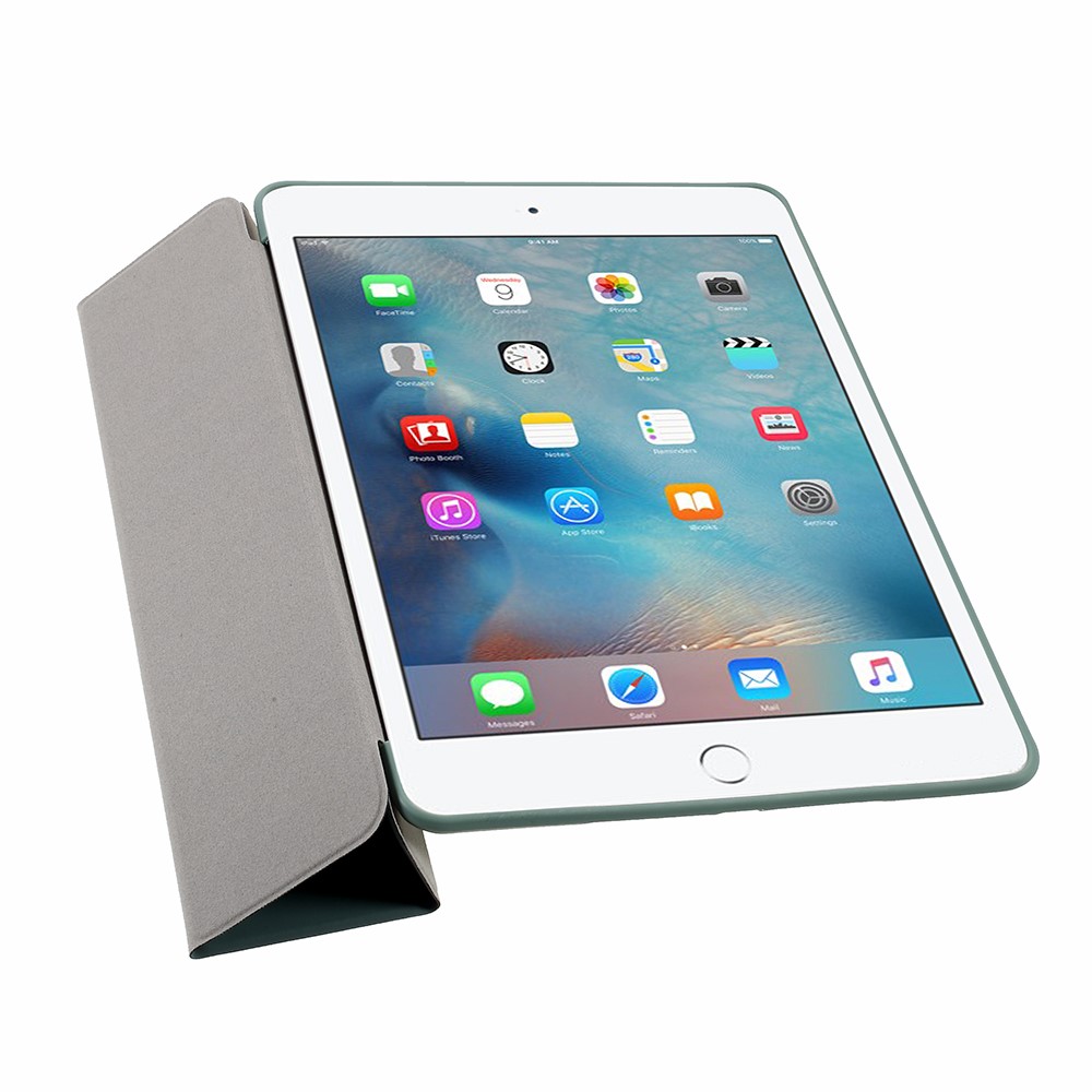 AMORUS Tri-fold Leather with Stand Stylish Case for iPad Air 2/iPad Air (2013)/iPad 9.7-inch (2018)/iPad 9.7-inch (2017) - Cyan-7