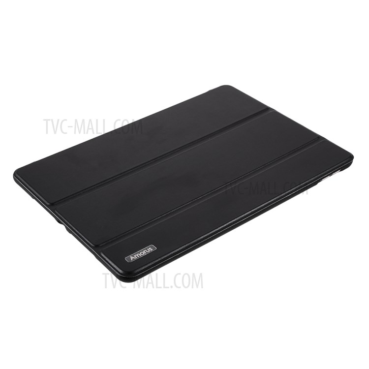 AMORUS Tri-fold Stand Leather TPU Case for iPad 10.2 (2020)/(2019) Cover - Black-4