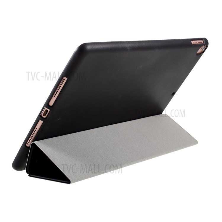 AMORUS Tri-fold Stand Leather TPU Case for iPad 10.2 (2020)/(2019) Cover - Black-7