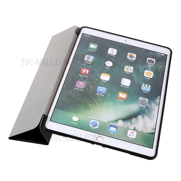AMORUS Tri-fold Stand Leather TPU Case for iPad 10.2 (2020)/(2019) Cover - Black-8