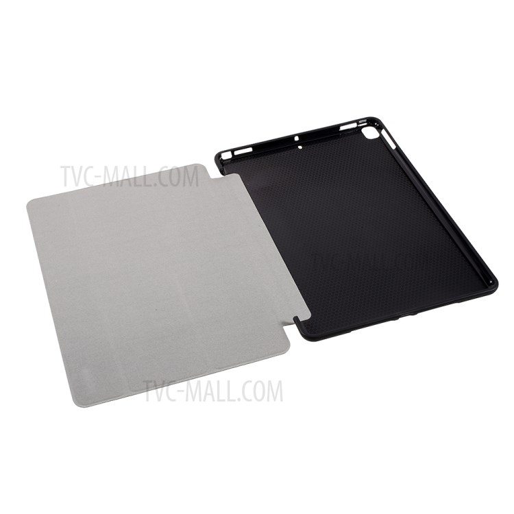 AMORUS Tri-fold Stand Leather TPU Case for iPad 10.2 (2020)/(2019) Cover - Black-9