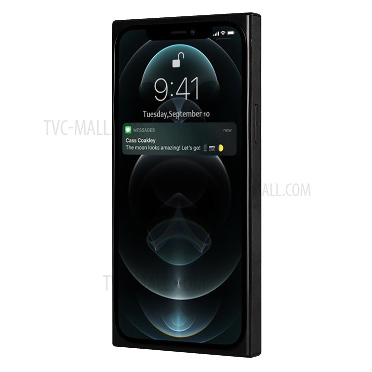 Velvet Feeling Waterproof Skin Leather TPU Case with Card Slot for iPhone 12 Pro Max - Black-4
