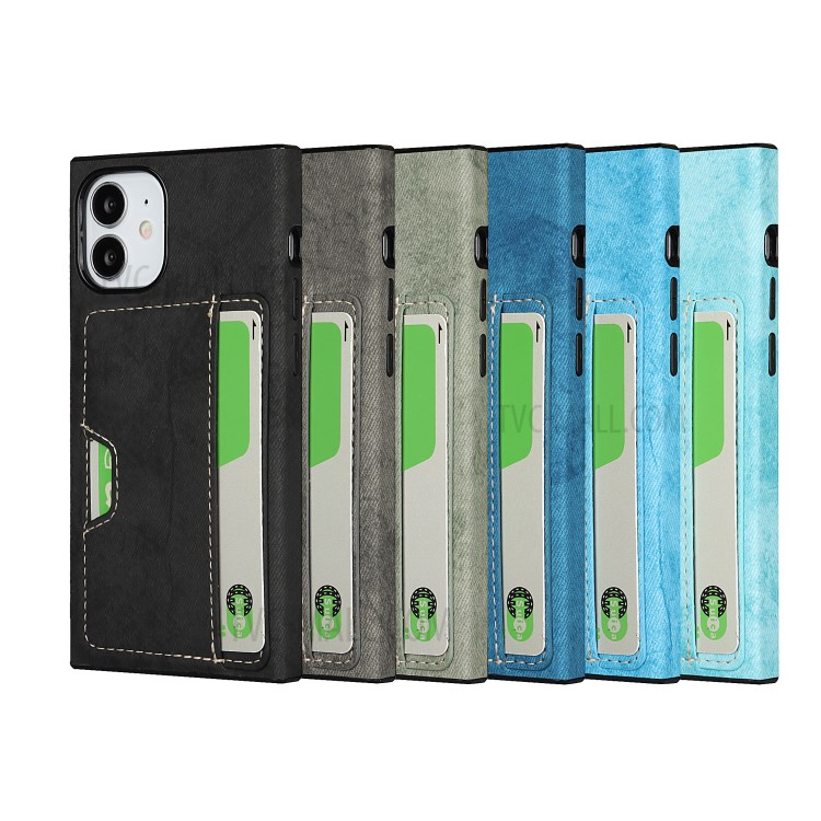 Velvet Feeling Waterproof Skin Leather TPU Cover with Card Slot for iPhone 12 mini - Black-8