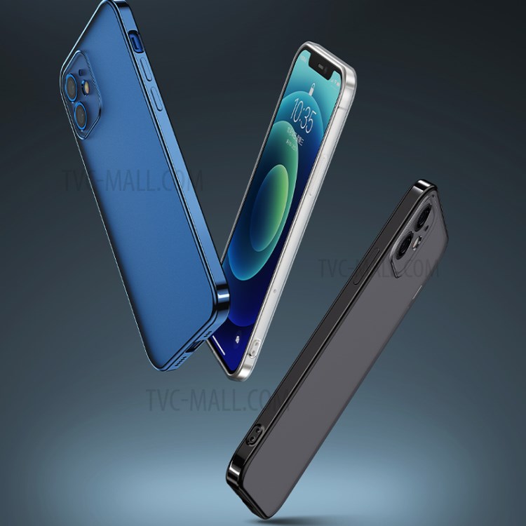 BENKS Electroplated Phone TPU Back Matte Protective Cover Case for iPhone 12 mini - Black-5