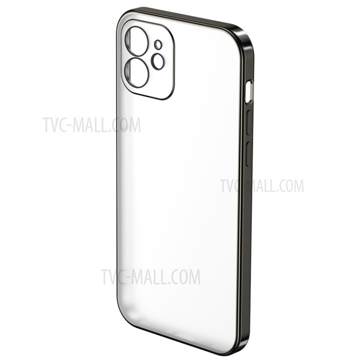 BENKS Electroplated Phone TPU Back Matte Protective Cover Case for iPhone 12 mini - Black-7