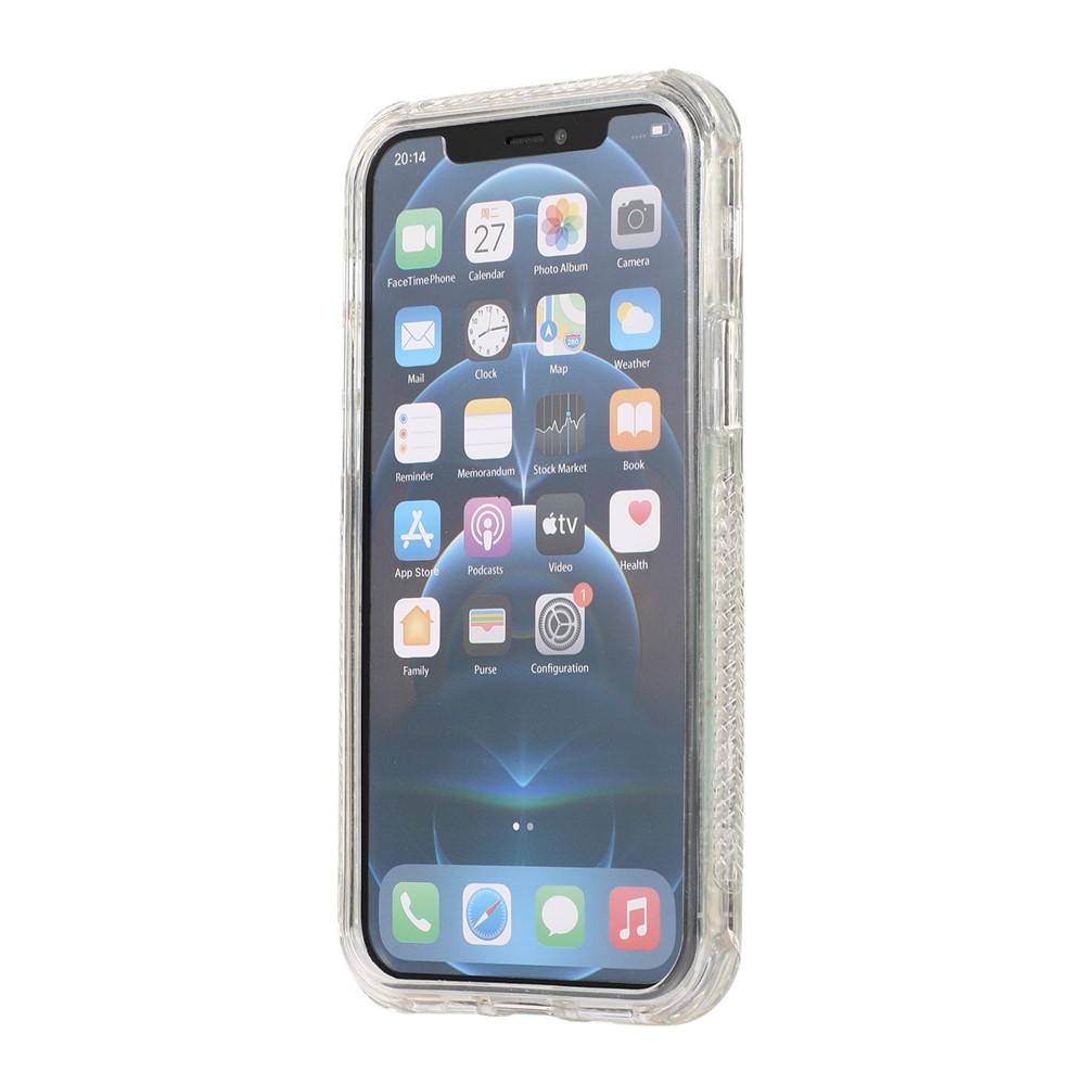 Dreamland Watercolor PC + Goldleaf Decor TPU Hybrid Shell Case for iPhone 12/12 Pro - Yellowgreen-8