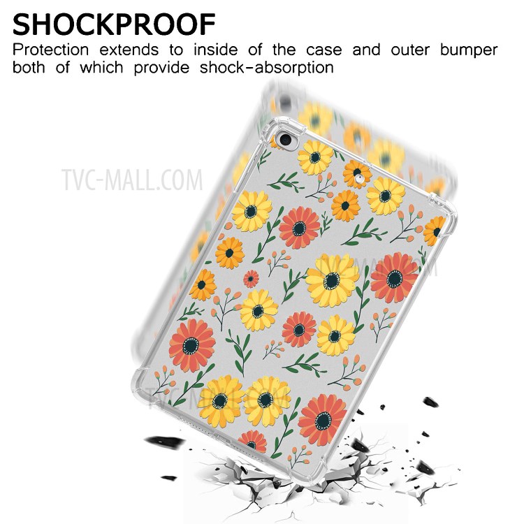 Four Corner Anti-Drop Flexible TPU Tablet Case with Pattern Printing for iPad mini 1/2/3/4/(2019) 7.9 inch - Daisy-2