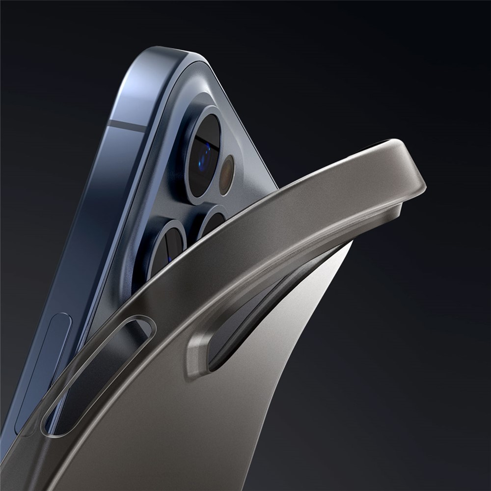 BASEUS Wing Series Matte PP Ultra-thin Phone Shell for iPhone 12 mini - Black-2