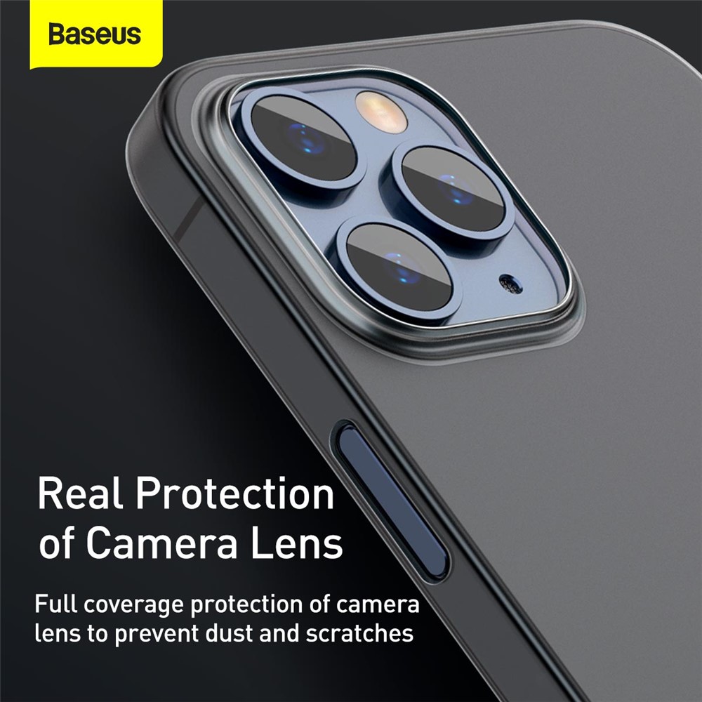 BASEUS Wing Series Matte PP Ultra-thin Phone Shell for iPhone 12 mini - Black-9