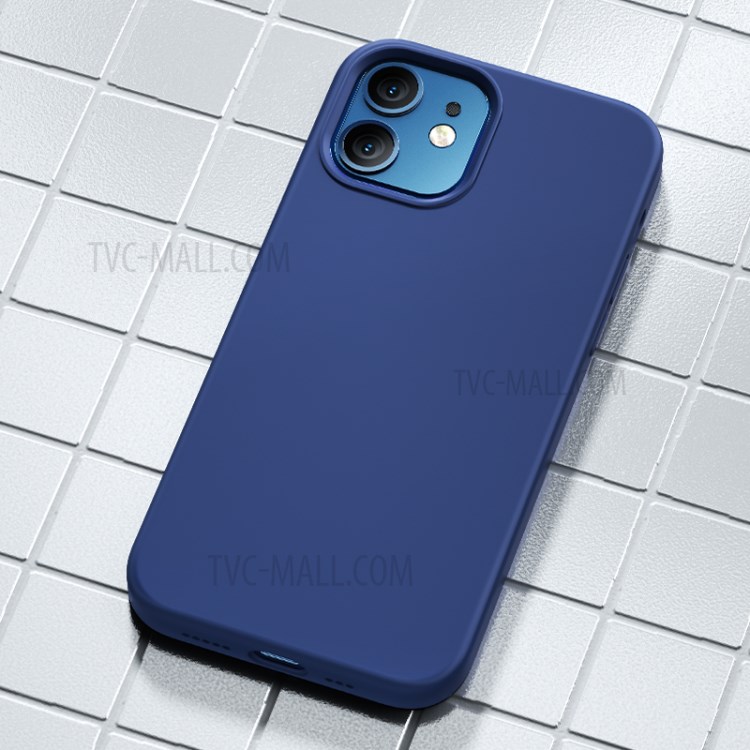 BENKS Apple MFM Certified Magnetic Liquid Silicone Protective Case with Magsafe for iPhone 12 mini - Blue-4