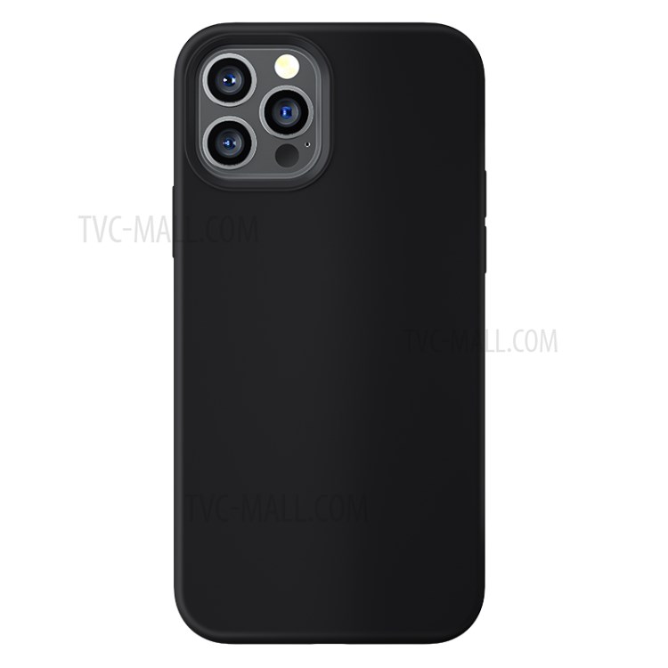BENKS Apple MFM Certified Magnetic Liquid Silicone Case with Magsafe for iPhone 12 / 12 Pro Phone Cover - Black-3