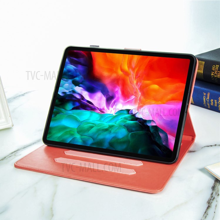 Mandala Pattern Imprinting Leather Tablet Protective Shell with Stand and Card Slots Design for iPad Pro 11-inch (2020)/(2018) - Orange-15